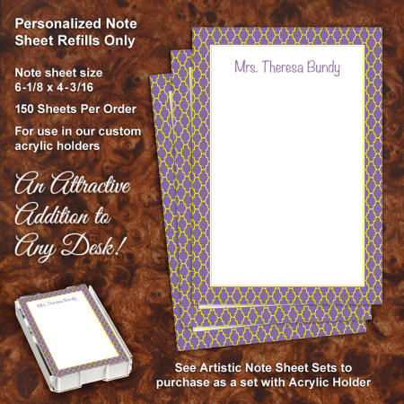 Moroccan 4 Note Sheet Refill