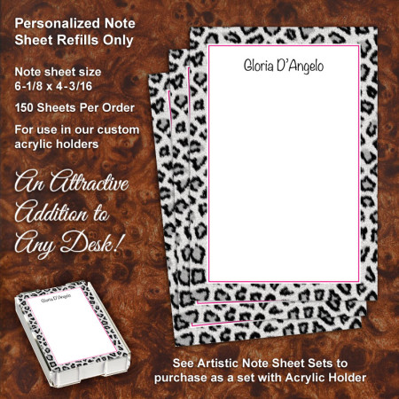 Snow Leopard Note Sheet Refill