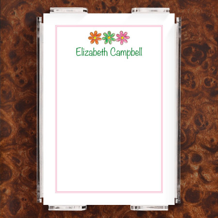 Three Flowers Note Sheet Set