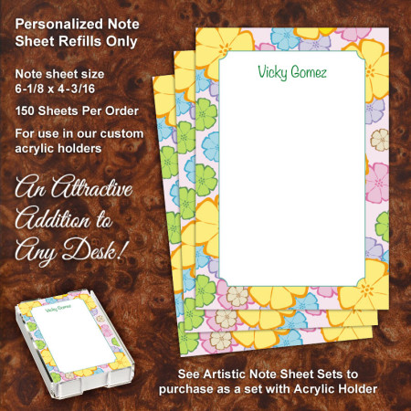 Daisy Flowers Note Sheet Refill