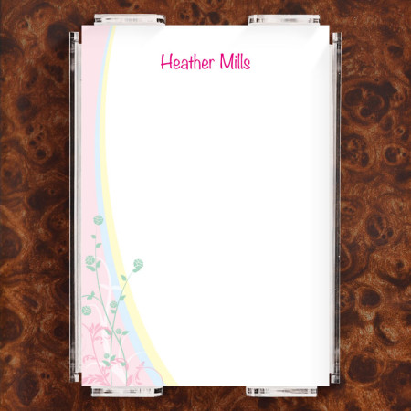 Swirl Flowers Note Sheet Set