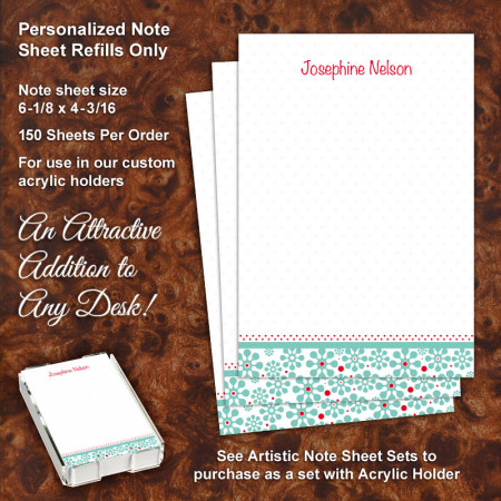 Groovy Flowers Note Sheet Refill