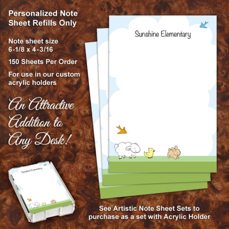 Little Animals Note Sheet Refill
