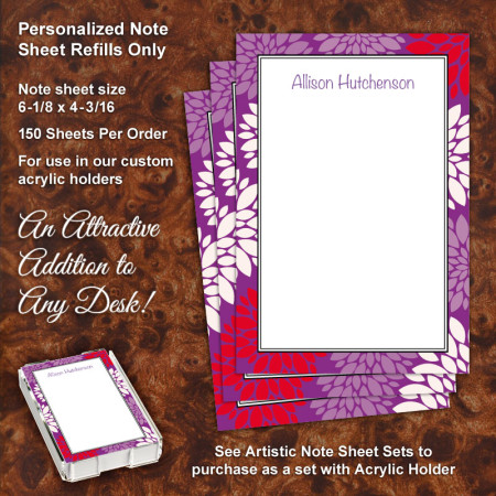 Chrysanthemum Note Sheet Refill