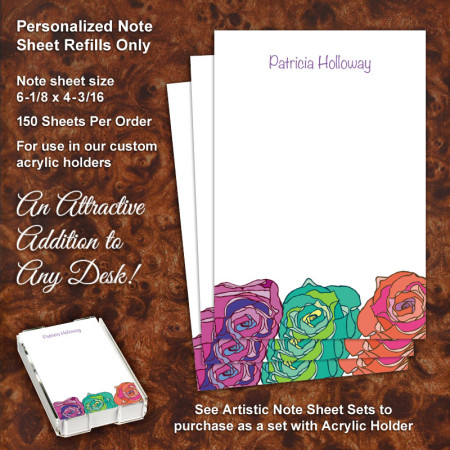 Colorsplash Roses Note Sheet Refill