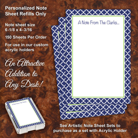 Morocan Tile Note Sheet Refill