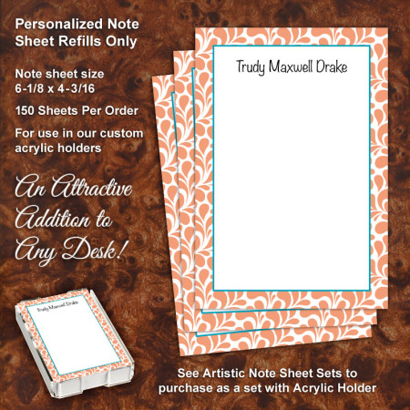 Paisley Shapes Note Sheet Refill