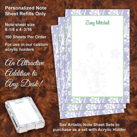 Floral 1 Note Sheet Refill
