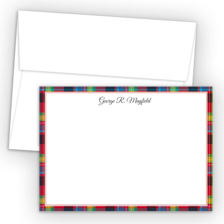 Plaid Red Correspondence Cards 