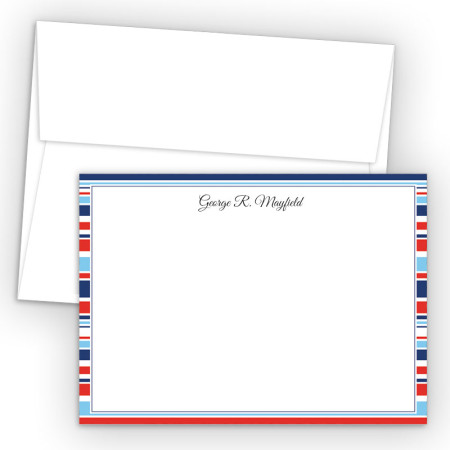 Designer Stripes Correspondence Cards 