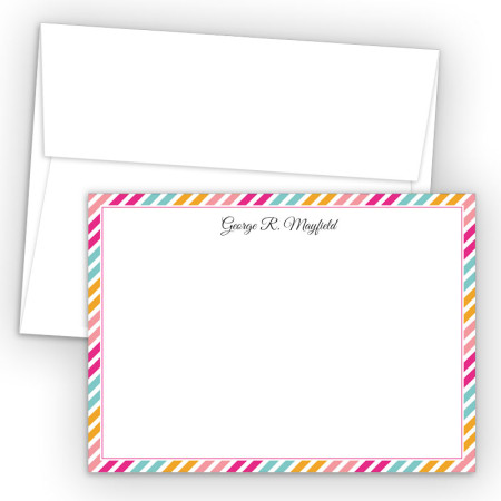 Diagonal Stripes 1 Correspondence Cards 