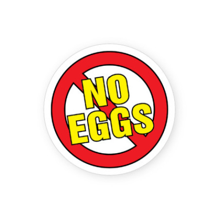 No Eggs Labels for Allergies