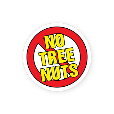 No Tree Nuts Labels for Allergies
