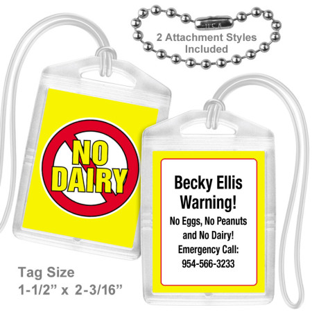 Allergy Dairy Mini Tag
