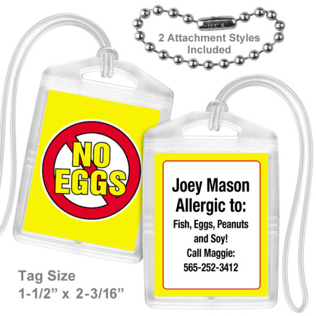 Allergy Eggs Mini Tag