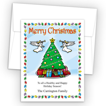 Angel Tree Merry Christmas Holiday Cards