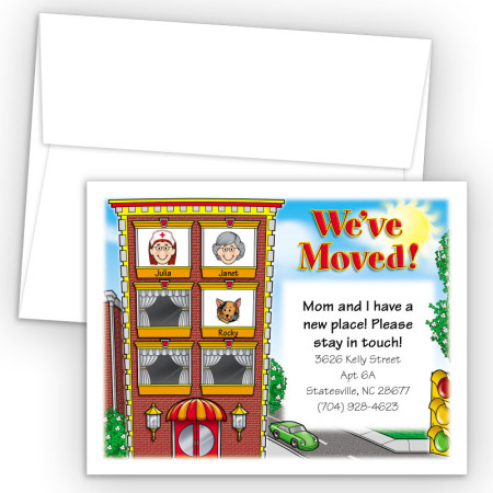Apartment Moving Cards & Announcements - 3 head
