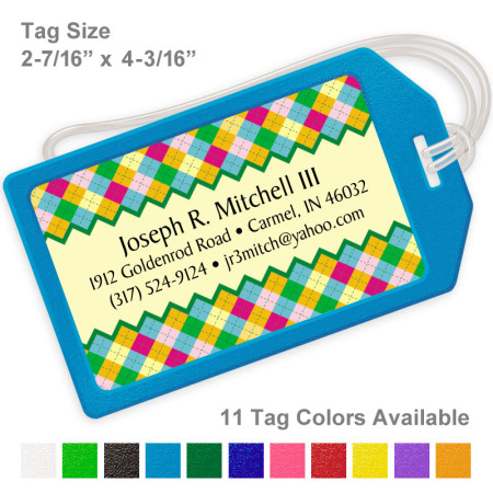 Argyle Style 2 Luggage Tag