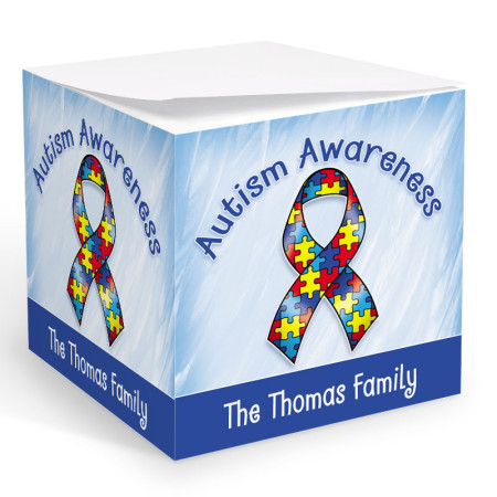 Autism Awarness Memo Cube