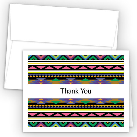 Aztec Pattern 3 Thank You Cards