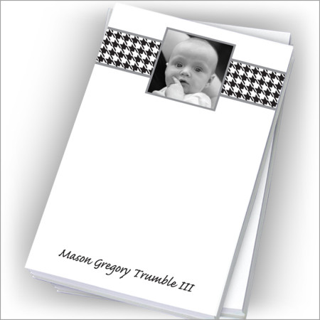 Black Houndstooth Photo Pads - 4" x 6"
