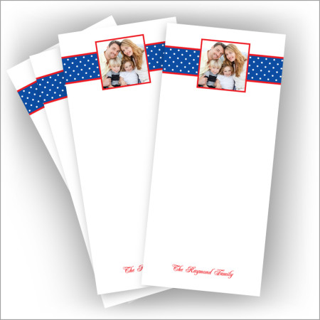 Blue Dotted Swiss Photo Pads - 3.5" x 8"