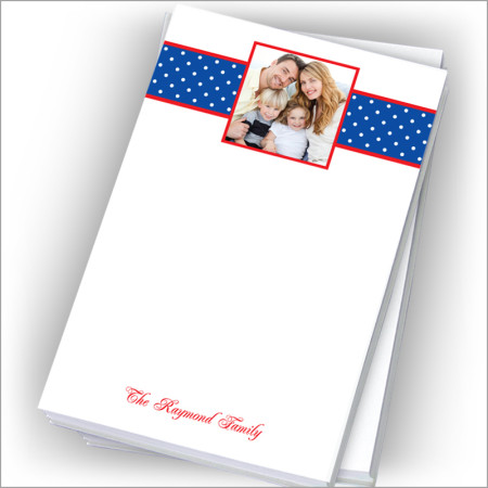 Blue Dotted Swiss Photo Pads - 4" x 6"