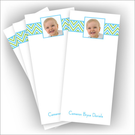 Boy Chevron Photo Pads - 3.5" x 8"