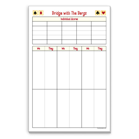 Bridge Game Score Pads