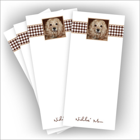 Brown Houndstooth Photo Pads - 3.5" x 8"