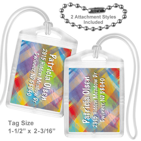 Brush Strokes 2 Sided Mini Luggage Tag