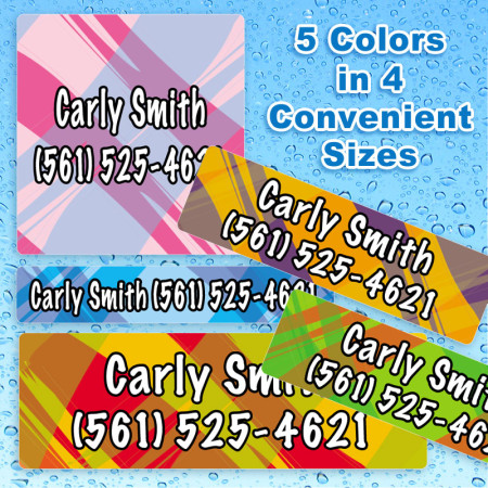 Brush Strokes Waterproof Name Labels For Kids