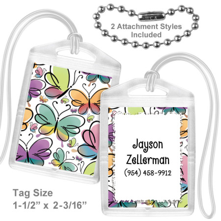Butterflies 2 Mini Bag Tag