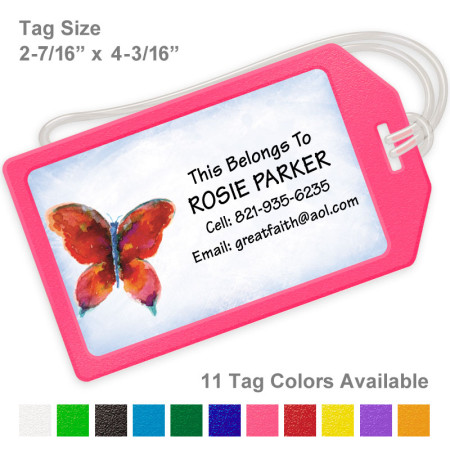 Butterfly Luggage Tag