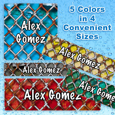 Chain Link Fence Waterproof Name Labels For Kids