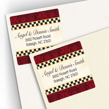 Checkers 2 Square Address Labels