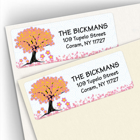 Cherry Blossom Address Labels