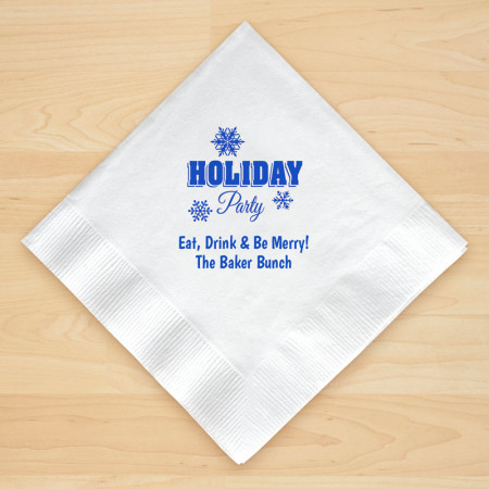 Christmas Napkin Design 12 Personalized Christmas Beverage Napkins