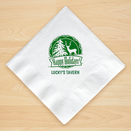 Christmas Napkin Design 13 Personalized Christmas Beverage Napkins