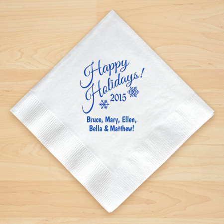 Christmas Napkin Design 15 Personalized Christmas Beverage Napkins