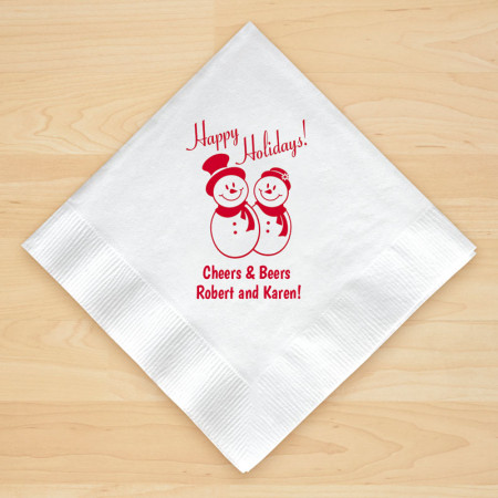 Christmas Napkin Design 17 Personalized Christmas Beverage Napkins