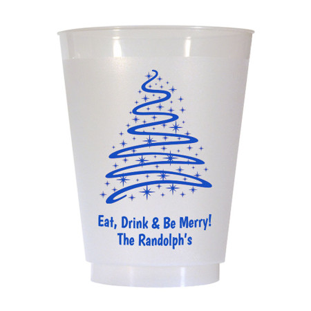 Christmas Tree Design 3 16 oz Personalized Christmas Party Cups