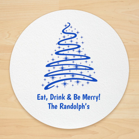 Christmas Tree Design 3 Personalized Christmas Coasters