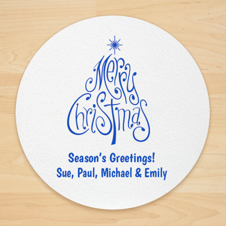 Christmas Tree Design 6 Personalized Christmas Coasters