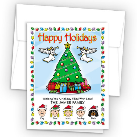 Christmas Tree Happy Holiday Fold Note