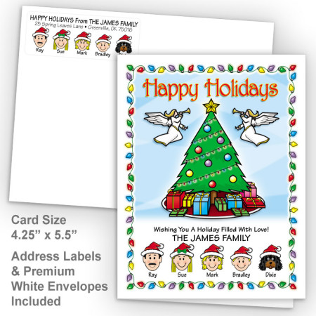 Christmas Tree Happy Holidays Fold Note Set