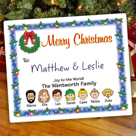 Christmas Wreath Christmas Gift Labels