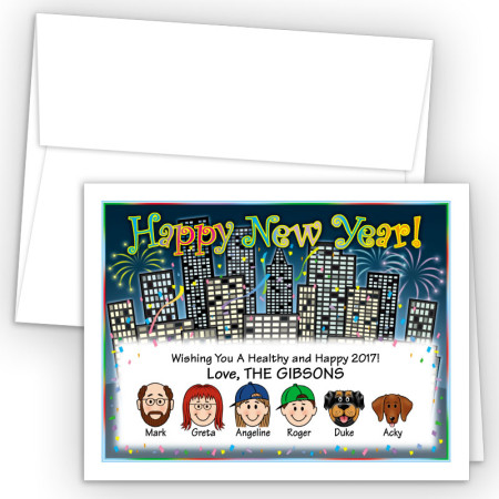 City Happy New Year Card