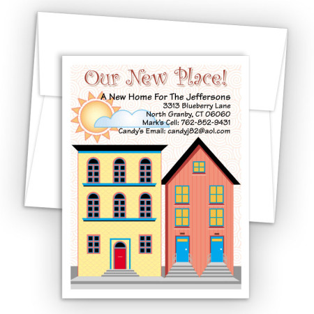 Color Houses Moving Card