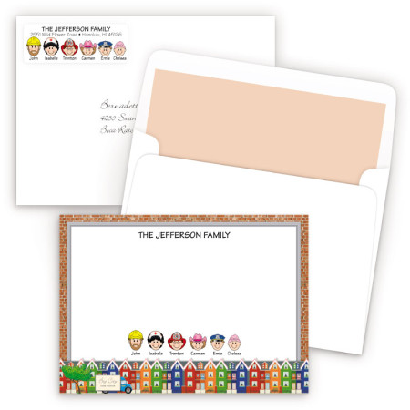 Colorful Houses Bordered Ensemble